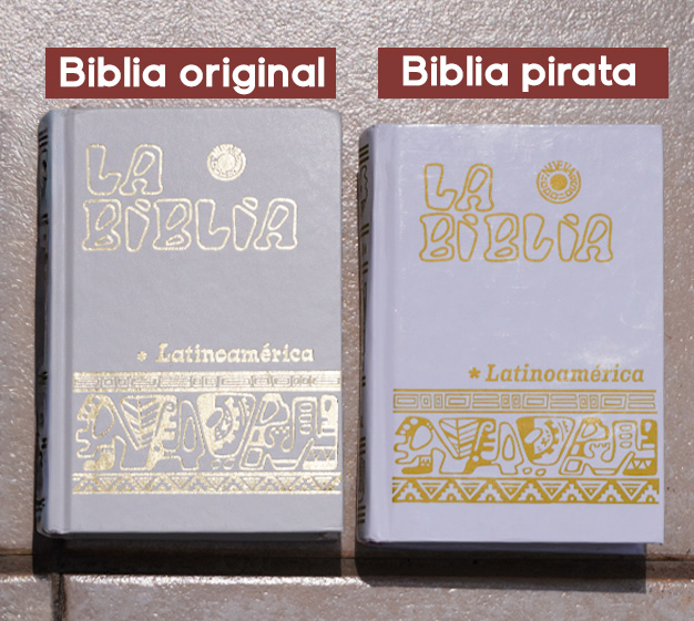 Comprarativa de portada Biblia Latinoamericana Blanca de Bolsillo