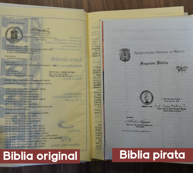Imprimatur original y copia pirata